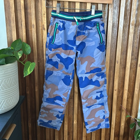 MINI BODEN Cosy Lined Trouser. Size 5-6 Blue camo - Picture 1 of 5